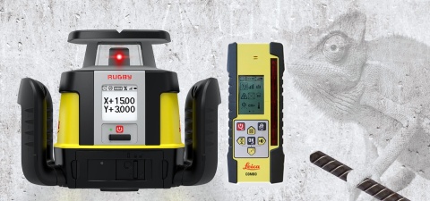 Laser Obrotowy Leica Rugby CLA Kameleon + COMBO detektor cyfrowy