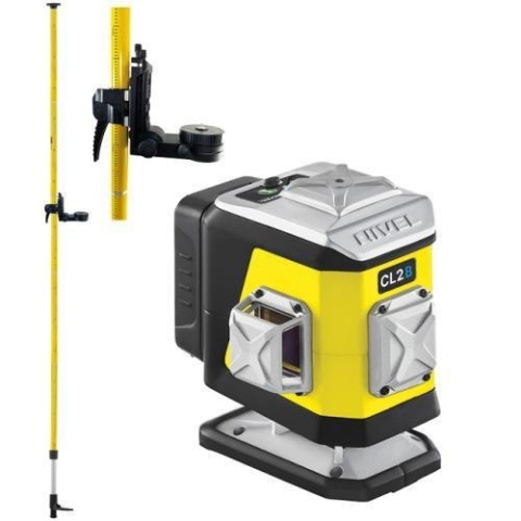 Laser krzyżowy Nivel System CL2B + tyczka rozporowa