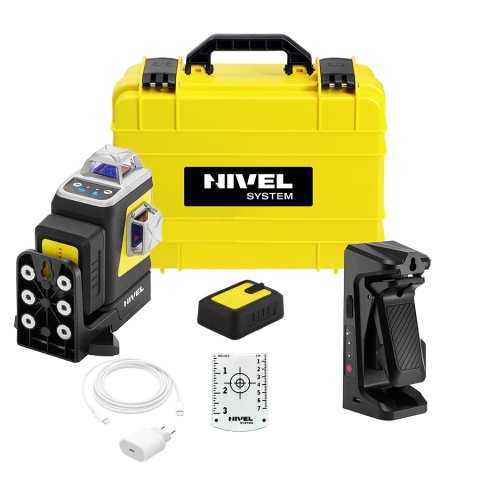 Laser krzyżowy Nivel System CLx3B MOTOR + tyczka rozporowa