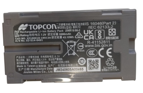 Akumulator do laserów rurowych i tachimetrów Topcon BDC72
