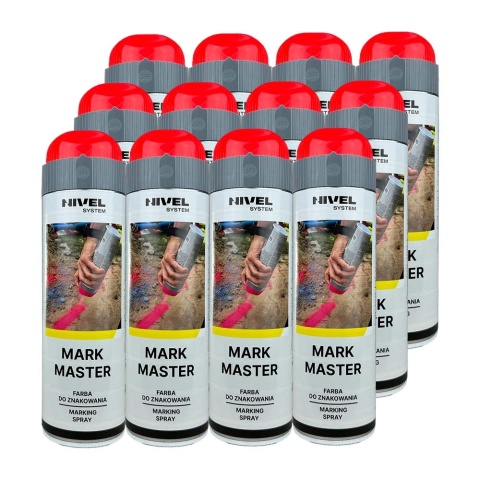 Farba Nivel System Mark Master czerwona - karton 12 szt.