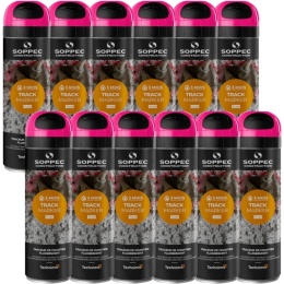 Farba geodezyjna Soppec Track Marker różowa - karton 12 szt.
