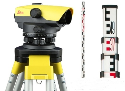 Niwelator optyczny Leica NA320 – zestaw ze statywem i łatą
