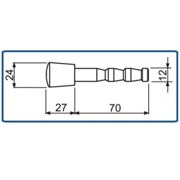 Reper ścienny 5M ze stali nierdzewnej 97x24 mm