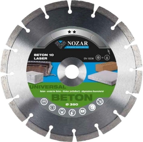 Tarcza diamentowa NOZAR LASER BETON10 400x25,4